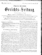 Allgemeine Österreichische Gerichtszeitung