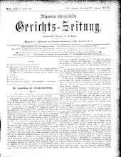 Allgemeine Österreichische Gerichtszeitung