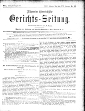 Allgemeine Österreichische Gerichtszeitung