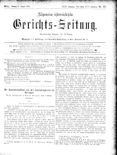 Allgemeine Österreichische Gerichtszeitung