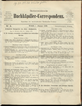 Oesterreichische Buchhändler-Correspondenz