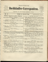 Oesterreichische Buchhändler-Correspondenz