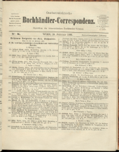 Oesterreichische Buchhändler-Correspondenz