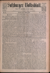 Salzburger Volksblatt: unabh. Tageszeitung f. Stadt u. Land Salzburg