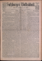 Salzburger Volksblatt: unabh. Tageszeitung f. Stadt u. Land Salzburg