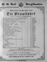 Theaterzettel (Oper und Burgtheater in Wien)