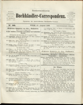 Oesterreichische Buchhändler-Correspondenz