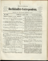 Oesterreichische Buchhändler-Correspondenz