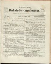 Oesterreichische Buchhändler-Correspondenz