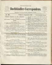 Oesterreichische Buchhändler-Correspondenz