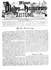 Wiener Moden- und Hauswesen-Zeitung