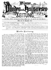 Wiener Moden- und Hauswesen-Zeitung