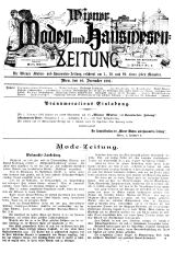 Wiener Moden- und Hauswesen-Zeitung