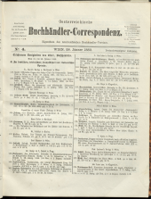 Oesterreichische Buchhändler-Correspondenz