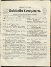 Oesterreichische Buchhändler-Correspondenz