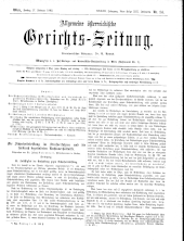 Allgemeine Österreichische Gerichtszeitung