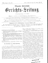 Allgemeine Österreichische Gerichtszeitung