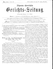 Allgemeine Österreichische Gerichtszeitung