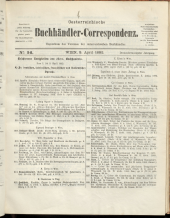 Oesterreichische Buchhändler-Correspondenz