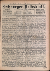 Salzburger Volksblatt: unabh. Tageszeitung f. Stadt u. Land Salzburg