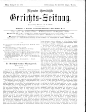 Allgemeine Österreichische Gerichtszeitung