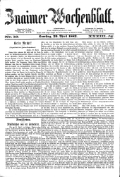 Znaimer Wochenblatt