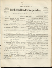 Oesterreichische Buchhändler-Correspondenz