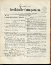 Oesterreichische Buchhändler-Correspondenz