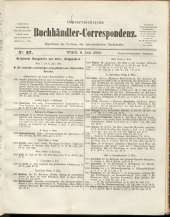 Oesterreichische Buchhändler-Correspondenz