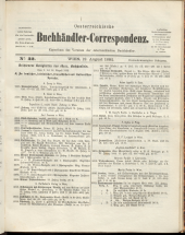 Oesterreichische Buchhändler-Correspondenz