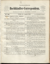 Oesterreichische Buchhändler-Correspondenz