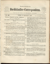 Oesterreichische Buchhändler-Correspondenz