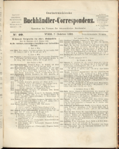 Oesterreichische Buchhändler-Correspondenz