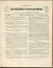 Oesterreichische Buchhändler-Correspondenz