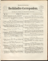 Oesterreichische Buchhändler-Correspondenz