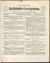 Oesterreichische Buchhändler-Correspondenz