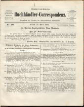 Oesterreichische Buchhändler-Correspondenz