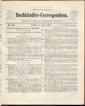 Oesterreichische Buchhändler-Correspondenz