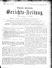 Allgemeine Österreichische Gerichtszeitung