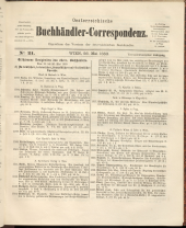 Oesterreichische Buchhändler-Correspondenz