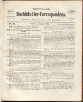 Oesterreichische Buchhändler-Correspondenz