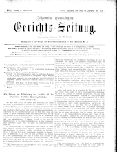 Allgemeine Österreichische Gerichtszeitung