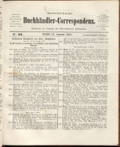 Oesterreichische Buchhändler-Correspondenz