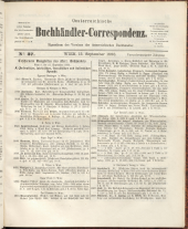 Oesterreichische Buchhändler-Correspondenz