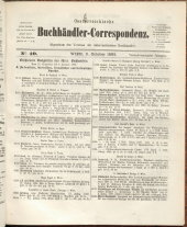 Oesterreichische Buchhändler-Correspondenz