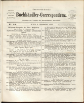 Oesterreichische Buchhändler-Correspondenz