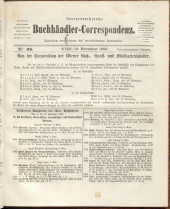 Oesterreichische Buchhändler-Correspondenz