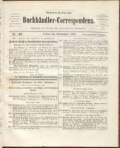 Oesterreichische Buchhändler-Correspondenz