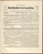 Oesterreichische Buchhändler-Correspondenz