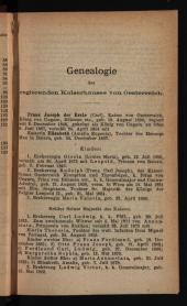 Übersicht: Genealogie des Kaiserhauses